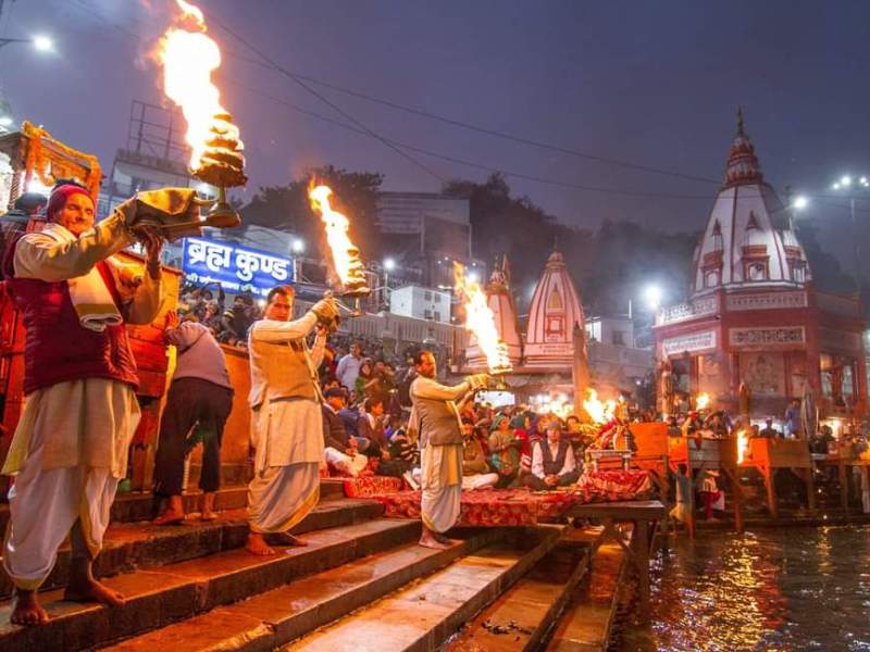 The tale of fire and water – Ganga Aarti ,&nbsp;Haridwar